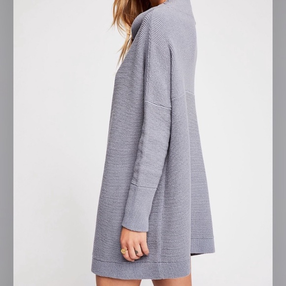 Free People Ottoman Slouchy Tunic Sweater Blue - Picture 4 of 13